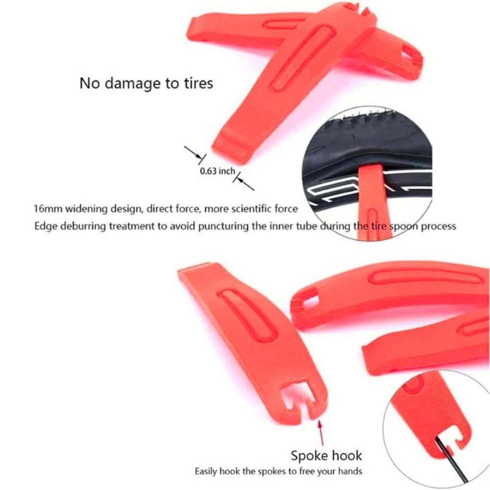 3 Pcs Ultralight Bicycle Tire Lever Black/Orange Tyre Removal Tool High Quality Cycling Crowbar