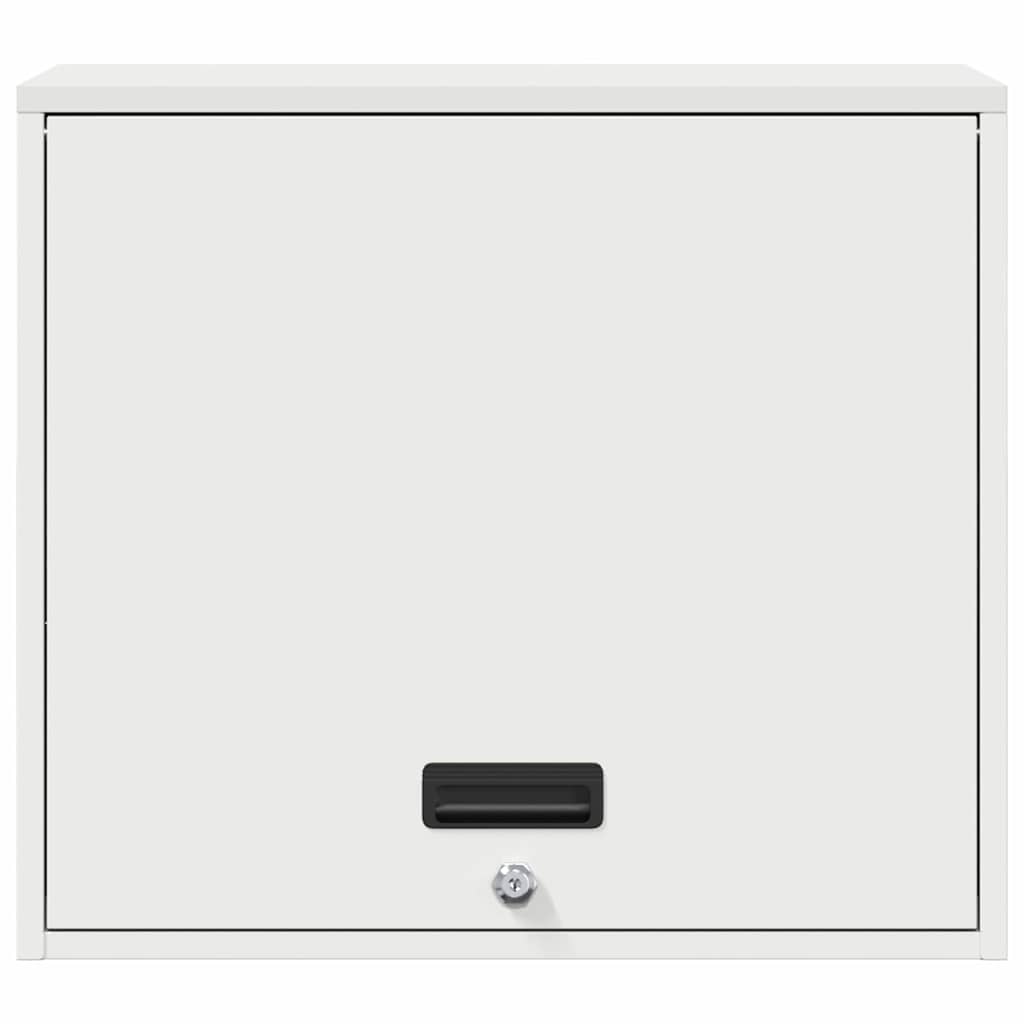 Wall Mounted Garage Cabinet with Gas Strut Door White
