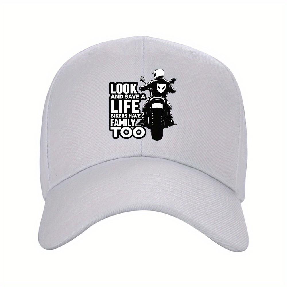 Biker Save A Life Family Print Baseball Cap Unisex Adjustable Outdoor Golf Travel Hat