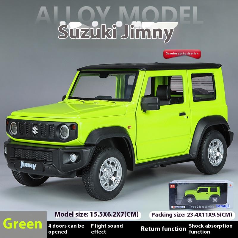 1:24 Suzuki Jimny Off Road SUV Alloy Diecast Модель автомобиля Звук и Свет Коллекция Дисплей Хобби Украшения Подарки Для Парня