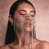 Винтажная цепочка на лицо Blingbling цепочка для маски Свадебное украшение на голову Сверкающий кристалл