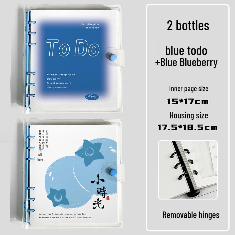 Премиальный синий прозрачный блокнот из мягкой кожи для студентов