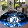 Chelsea F Custom Name Round Area Rug,Carpet Rug for Living Room Bedroom Sofa Playroom Decor,Non-slip Floor Mat