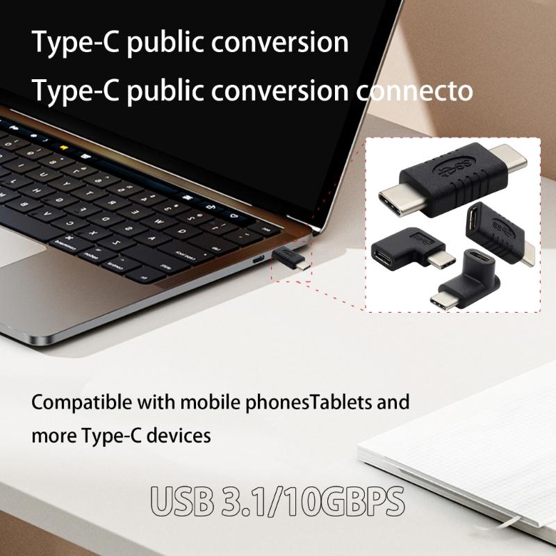 USB-C Адаптер Тип C Соединитель Поддерживает Быструю Зарядку 60 Вт и Эффективную Передачу Данных Папа на Маму/Папа