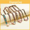 Ethnic Style Three Layer Winding Leather Jewelry With Colorful Crystal Chips For Fashion Wear