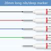 3 шт. Многоцелевой водонепроницаемый маркер с длинной головкой 20 мм, для строительства, деревообработки, глубоких отверстий, маркер для краски
