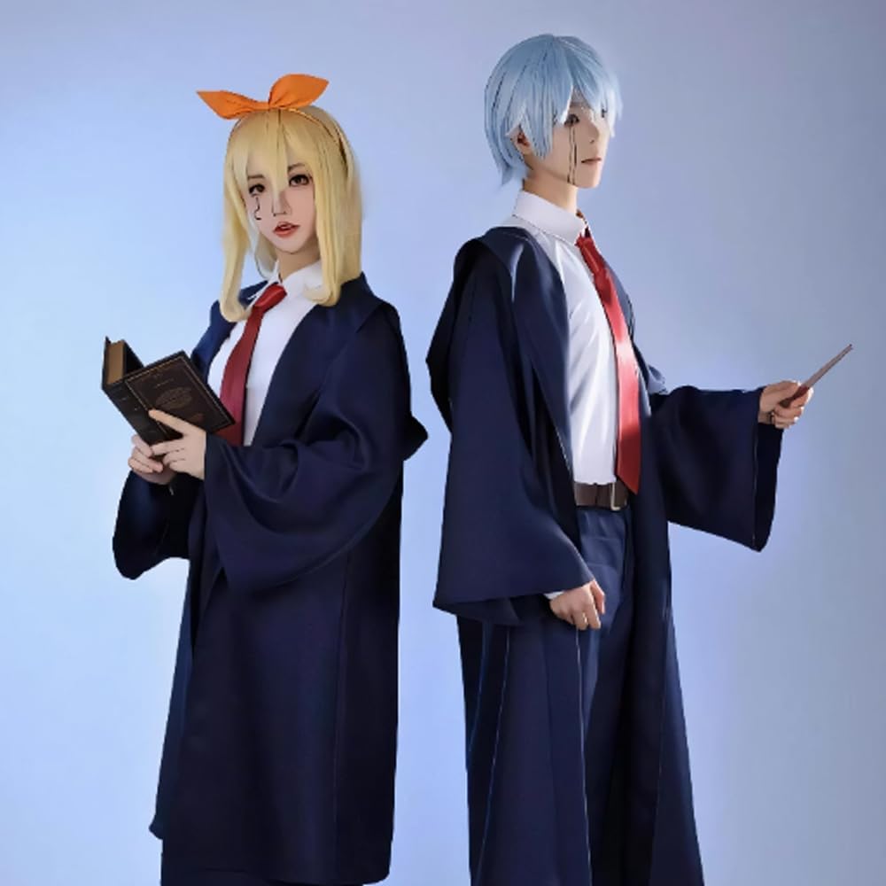 MASHLE Косплей Лимонный халат Галстук Волшебная одежда Украшение для волос MASHLE Костюм Костюм для взрослых Плавник Униформа для мальчиков и девочек Сценическая одежда Трансформация Хэллоуин