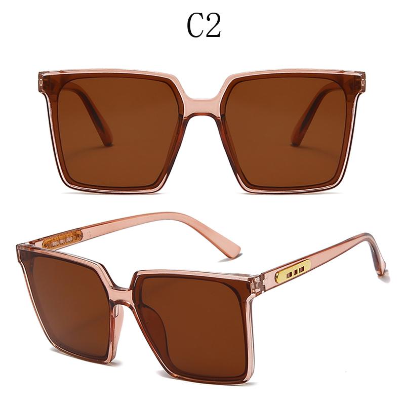 Big Square Frame Sunglasses Unisex Vintage Men Women Fashion Driving Fishing Sun Glases UV400 Outdoor Street Shooting Retro Male Female Sunglasses
