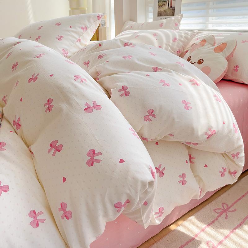 Mei Yun Ge All Cotton French Fragrant Floral Series Four Piece Set