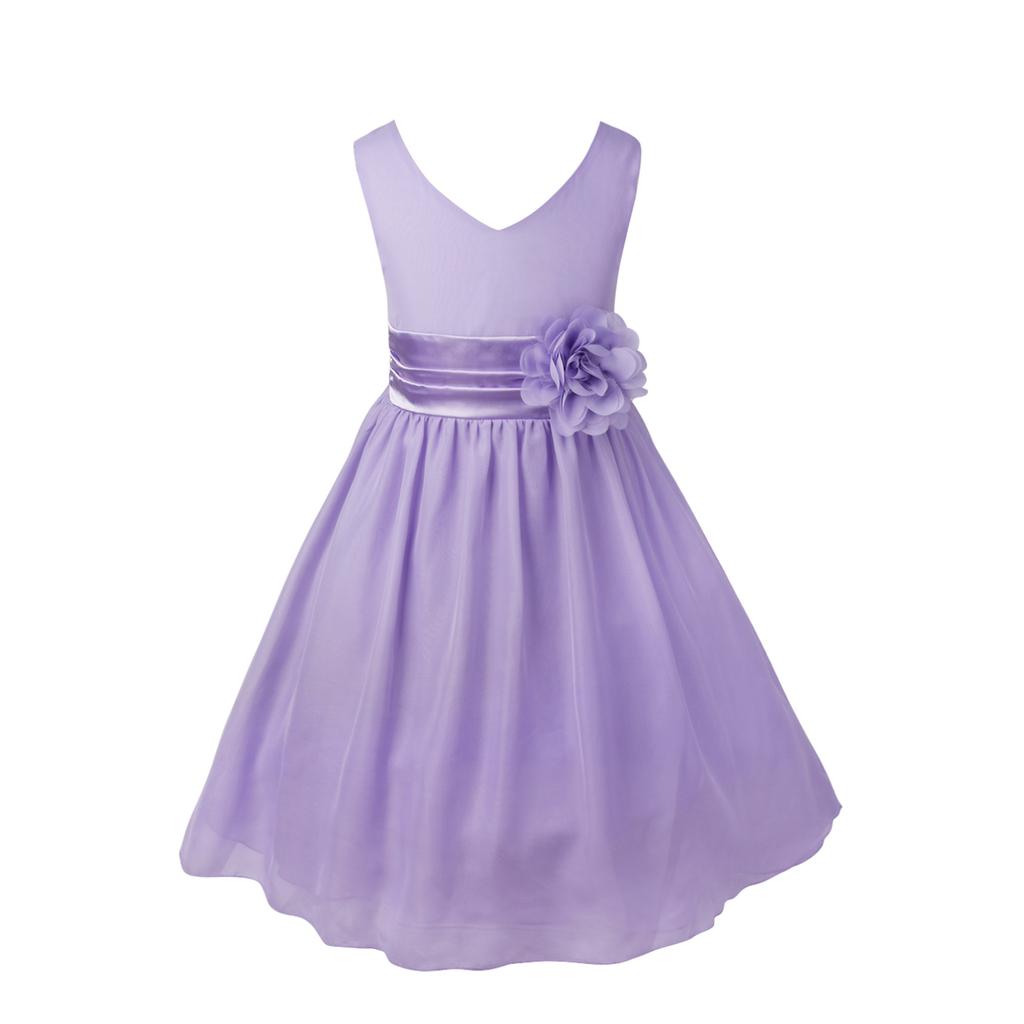 Kids Girls Ball Gown Prom Wedding Bridesmaid Chiffon Summer Party Dress