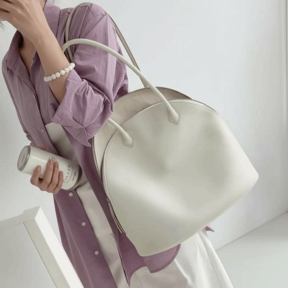 Versatile Style Shell Shoulder Bag Soft Handheld Shoulder Bag New PU Leather Tote Bag Shopping Bag