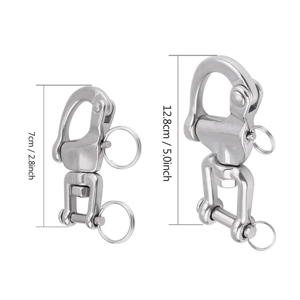 Marine Swivel Shackle Stainless Steel Spring Shackle Quick Release Chain Link Snap For Sailboat Yacht 3