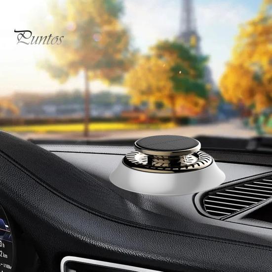 Автомобильный освежитель воздуха на солнечной энергии, ароматерапевтический диффузор с натуральным ароматом, автоматический вращающийся очиститель воздуха, ароматы для интерьера автомобиля, аксессуары для декора для дома и автомобиля