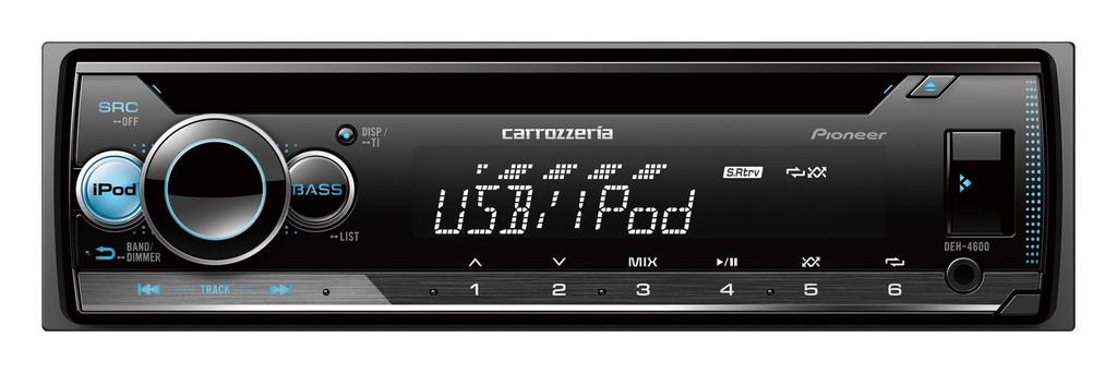 Pioneer Pioneer Audio 1D CD USB iPod iPhone AUX DSP Carrozzeria DEH-4600