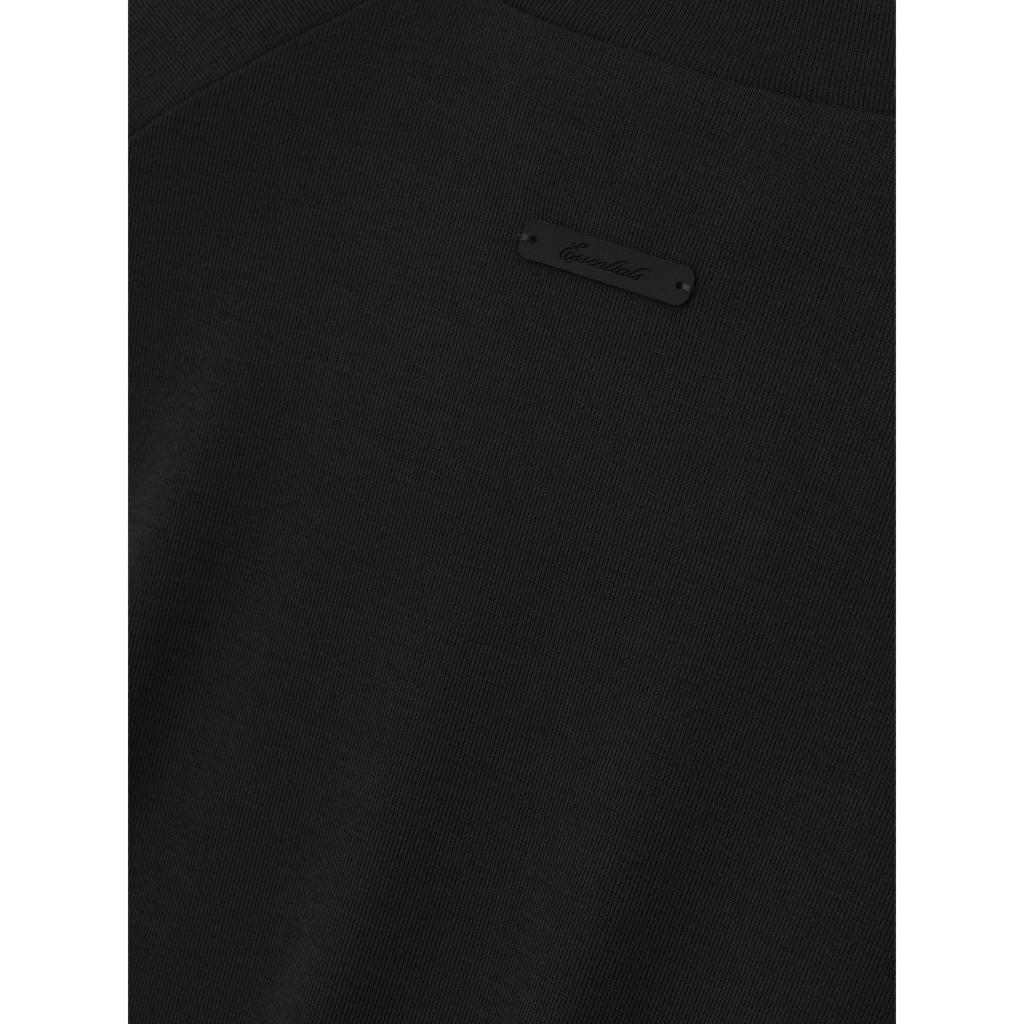 Fear of God Essentials Приталенная футболка с коротким рукавом Черная винтажная женская одежда 125SP267591FW