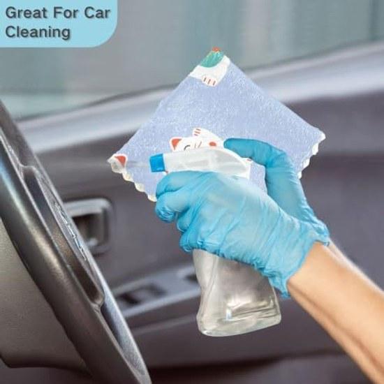 Aki ra ki. Kitchen cloth wiping cleaning absorbent quick-drying stain removal lucky cat pattern Japanese style blue blue.