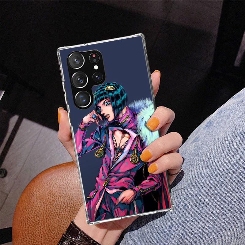 Чехол для телефона JoJo Adventure Бруно Буччеллати для Samsung Galaxy S24 S25 Edge S26 Ultra S23 S22 S21 Plus S20 FE + Персонализированная печать