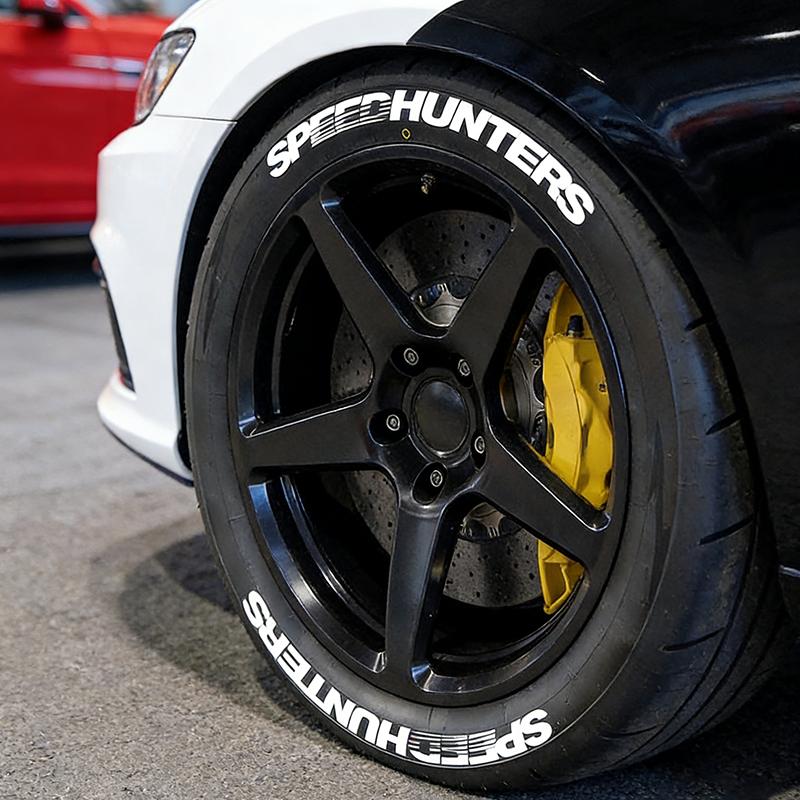 Белые Наклейки Буквы на Шины SPEEDHUNTERS Резиновые Наклейки на Боковину Колес Универсальные Буквы на Шины Автомобиля Стайлинг Производительности DIY