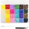 12,000 Nail Stones, Rhinestones, BetterJonny, 24 Colors, Nail Stones, Glass, Nail Deco Parts, Craft Parts, DIY Nail Parts, Decorate Your Nails (4mm)