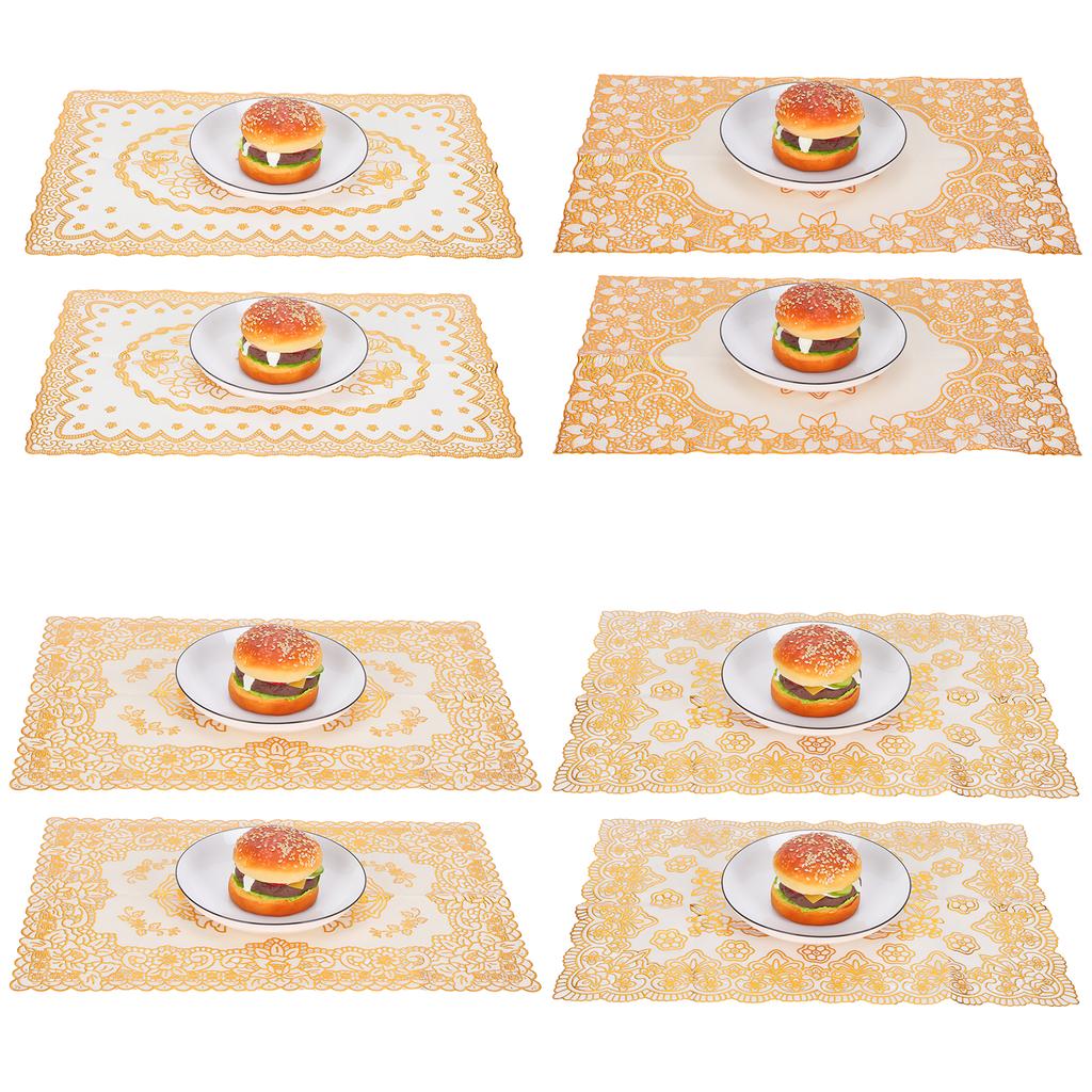 2 шт 30 см x 45 см ПВХ коврик для стола золотые салфетки подставки под чашки кухонное свадебное украшение