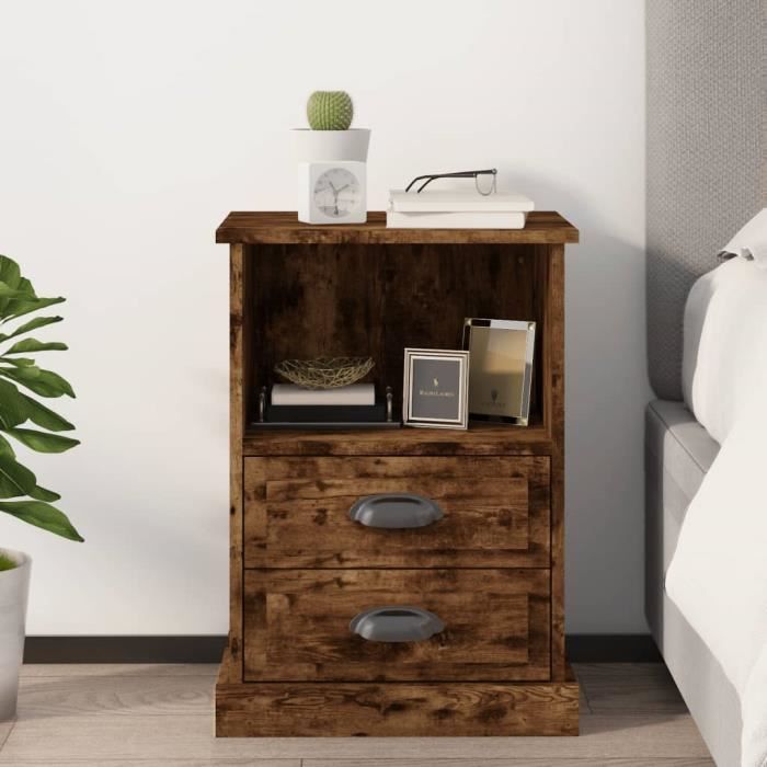 VidaXL Bedside Table Smoked Oak 43x36x60 Cm 816338