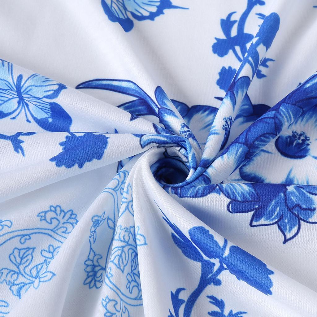 Женские повседневные платья-майки без рукавов с круглым вырезом, летнее платье с принтом для пляжа