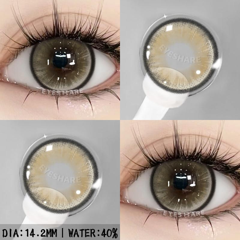 1 пара новых цветных контактных линз для глаз, фиолетовые линзы, серые линзы для зрачков, карие линзы для глаз, годовые косметические синие контактные линзы для глаз