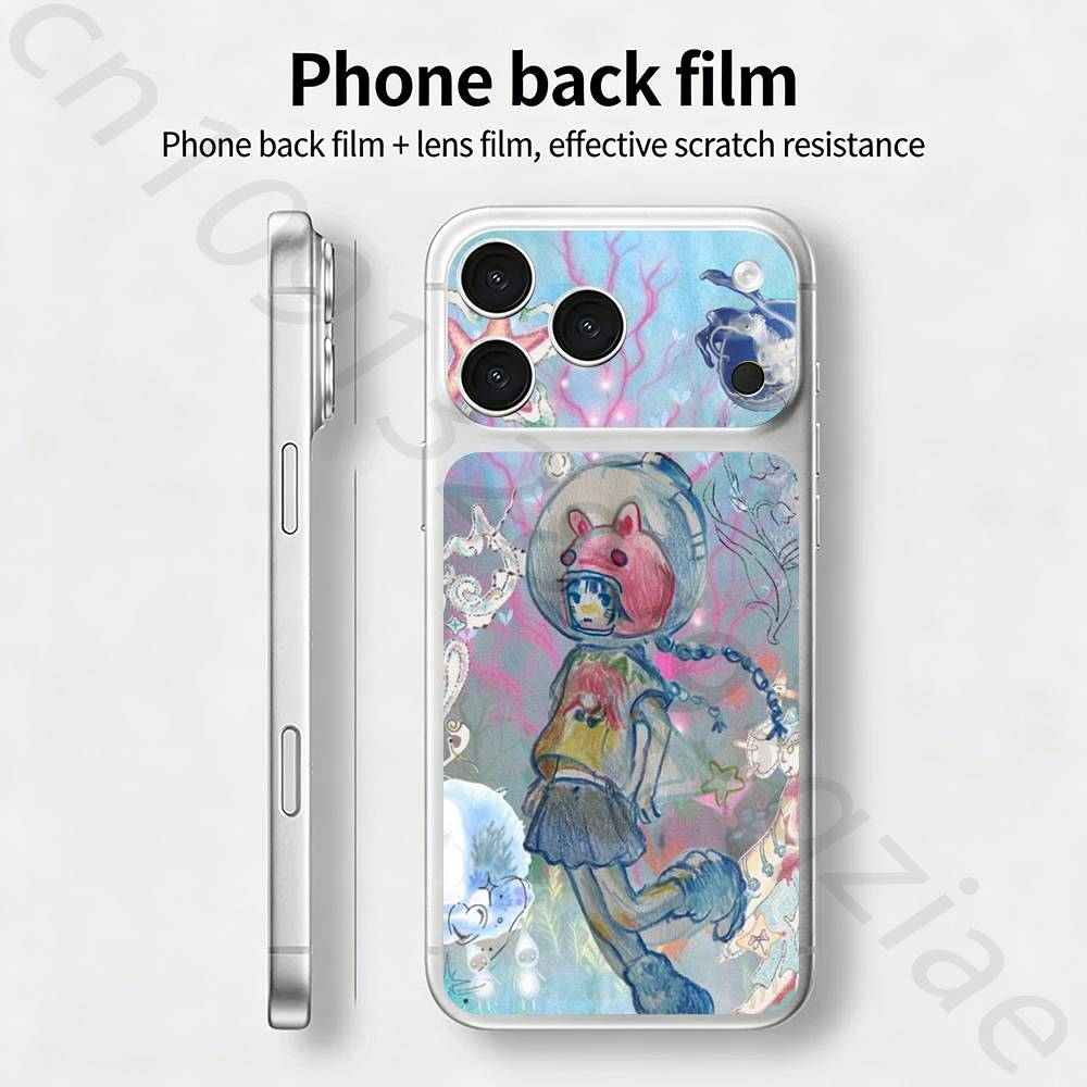 Ая Такано Японский художник ТИКЕТ Наклейка Skin Wrap для iPhone 17 Pro/Pro max Защитная пленка для задней панели, рамки, камеры