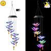 Solar Wind Chime Light Led Butterfly Hummingbird Bell Wind Chime Lamp Indoor and Outdoor Decorative Colorful Luminous Wind Chime