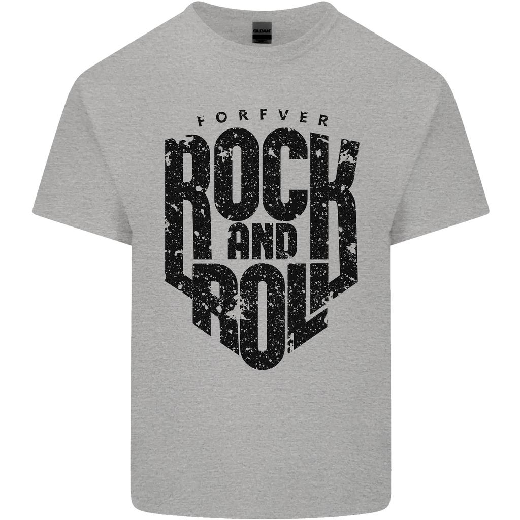 Forever Rock and Roll Music Unisexs Light Cotton TShirt