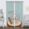 Kitchen Curtains 2 Pieces Molang Curtains for Living Room Curtain Shades Partition Halloween Decoration Tulle for Bedroom Camera