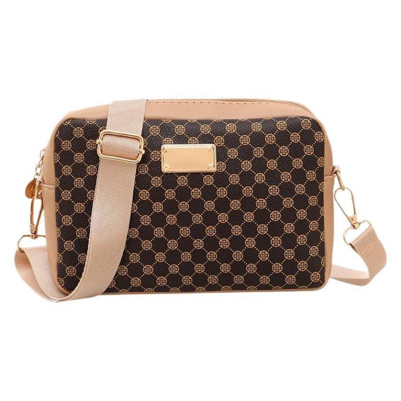 Простая маленькая сумка, новая модная женская сумка, сумка через плечо, трендовая маленькая квадратная сумка с принтом в горошек.