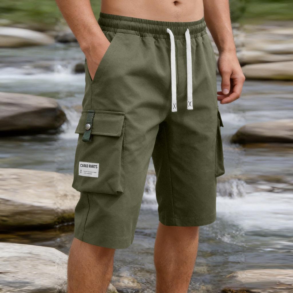 Men's Cargo Pants Lightweight Straight Leg Loose Fit Workwear Shorts with Multiple Pockets Durable Fabric Comfortable Design