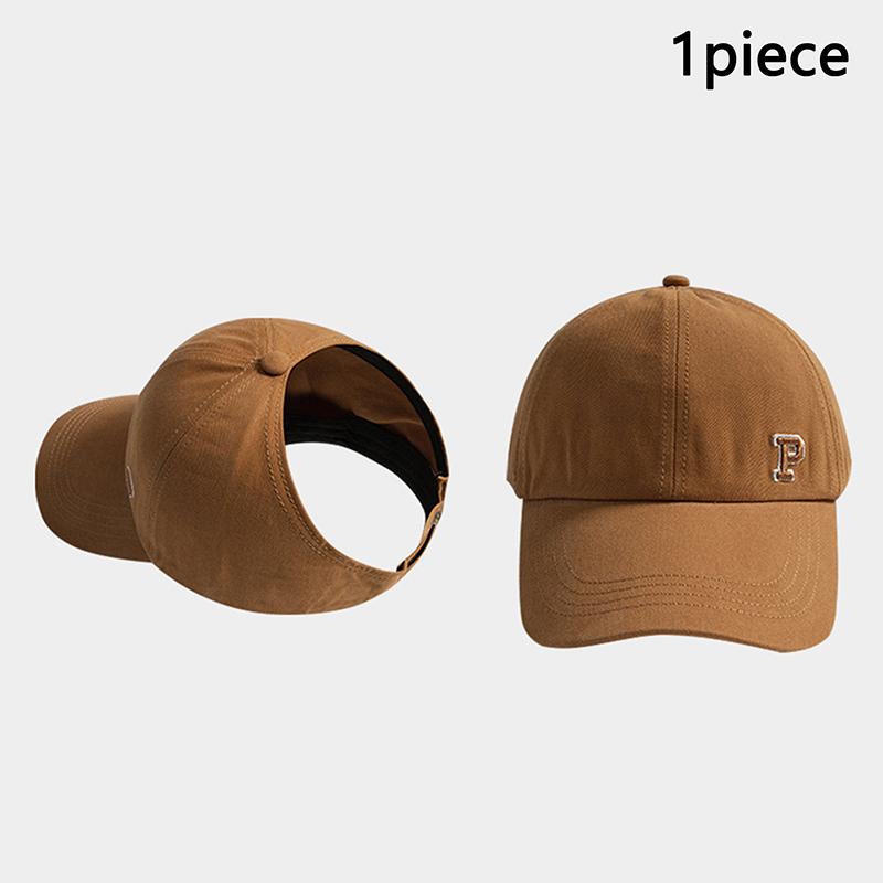 Спортивная шапка с пустым верхом, вышитые буквы, хлопковая завязанная коса, бейсболка для девочки, кепка от солнца, кепка в корейском стиле, бейсболка