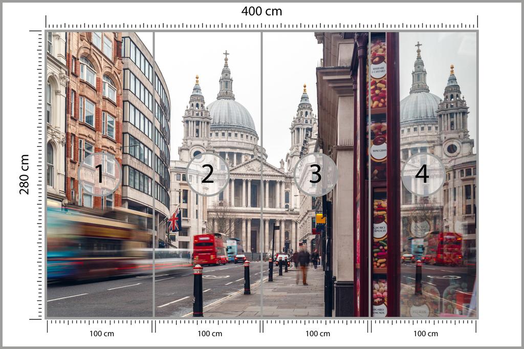 Photomural Cathedral In London Smooth Vinyl 400x280