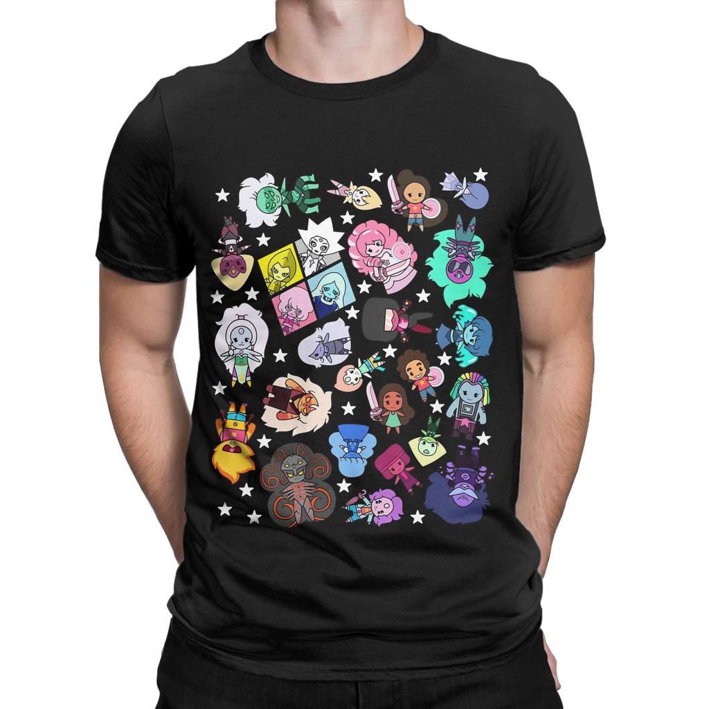 Футболка Steven Universe Летняя Хлопковая Футболка для Мужской Моды Повседневная Футболка с Коротким Рукавом Y2K Ретро Футболки