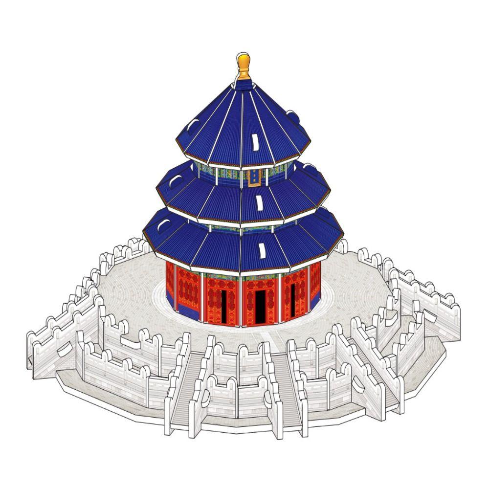 Cardboard 3D Castle Airplane Assembly Model 3d Puzzles Building Block Toy Kindergarten