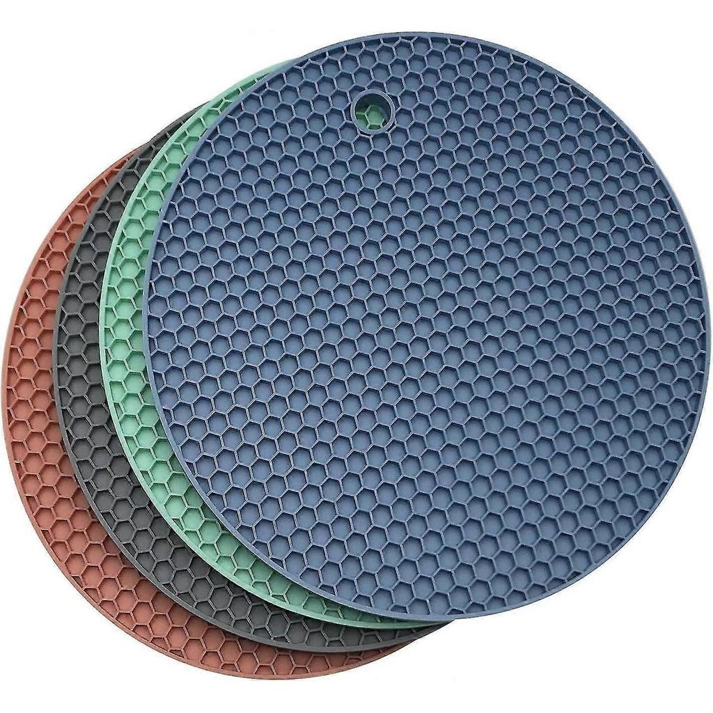 4 Pieces Of Three-legged Multi-purpose Silicone Pot Holder Thermal Pad Silicone Heat-resistant Coaster
