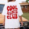 Cool Aunts Club красная рубашка с буквенным узором, женская уличная повседневная футболка в стиле хип-хоп, хлопковая футболка, летняя дышащая футболка с коротким рукавом