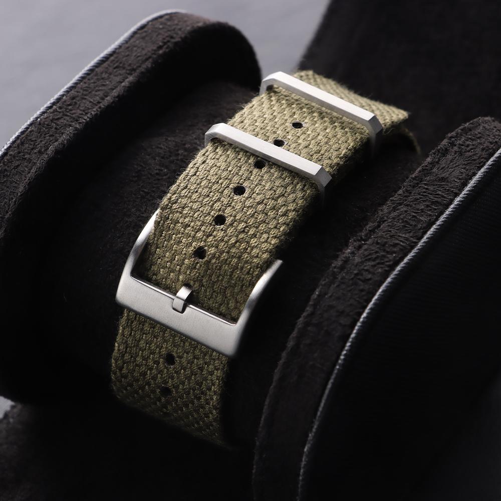Ремешок для часов из рифленого нейлона 20 мм 22 мм Удобные ремешки для часов Петля Военный Моющийся Браслет для мужчин Ремешки для часов Аксессуары для часов