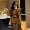 Women's Autumn/Winter 2024 Knitted Sweater Dress Set - High-End Fragrance Collection