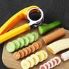 Banana Slicer Stainless Steel Fruit Cutter Chopper Vegetable Salad Slices Cucumber Cutter Kitchen Tool for Fast Food Prep Snacks