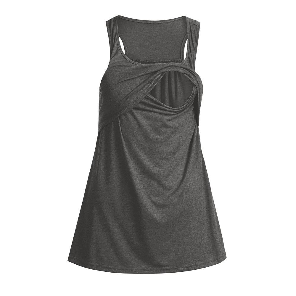 Свободные удобные топы для беременных с подтягиванием для кормящих мам, жилет, рубашка для кормления грудью