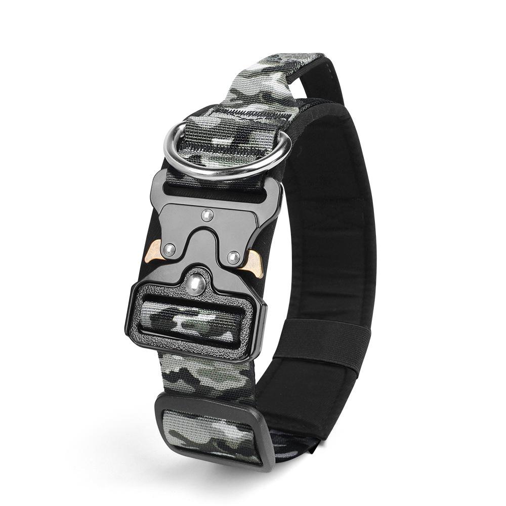 Explosion-Proof & Pull-Resistant Tactical Dog Collar for Medium & Large Dogs.