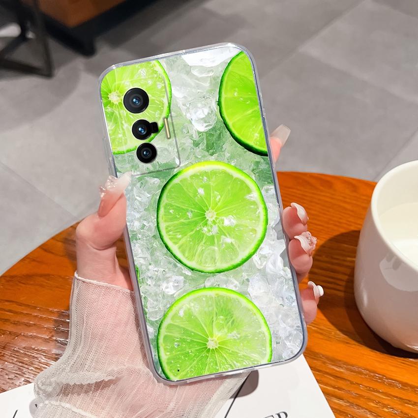 For Vivo X27 X200S X21 X60 X70 X80 Pro Plus Clear Phone Cover Delicious Fruit Pattern Soft Silicone High Quality Scratch Resistant Shell For Vivo Case