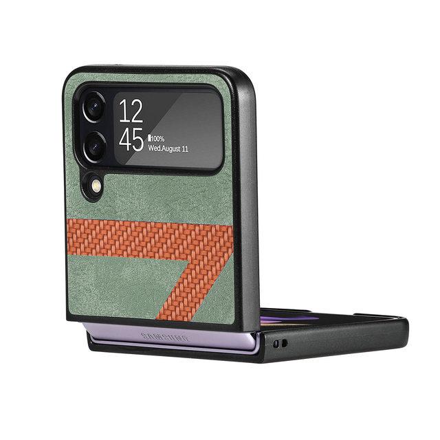 Роскошный кожаный тонкий легкий складной чехол для Samsung Galaxy Z Flip4 5g Flip 4 Zflip4 Нескользящий чехол для Samsung Z Flip 4