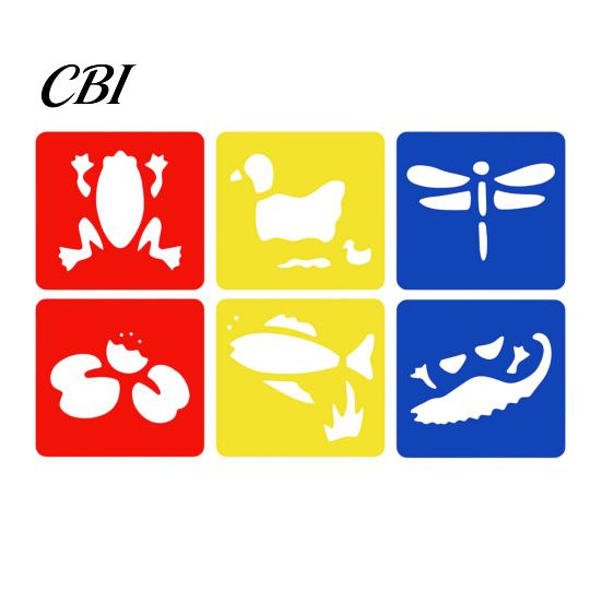 Easy Hold Paint Template 6 Pcs Painting Stencils, 5.5x5.9 Inch Washable Reusable DIY Home Decor Stencil Art Stencils for Wood Paper Fabric,