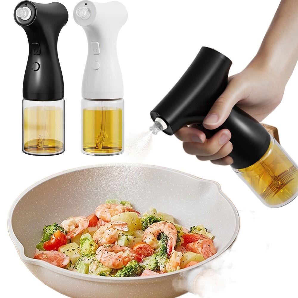 Double Modes Electric Oil Spray Bottle Leak-proof Cooking Oil Dispenser Glass Oil Spritzer  BBQ