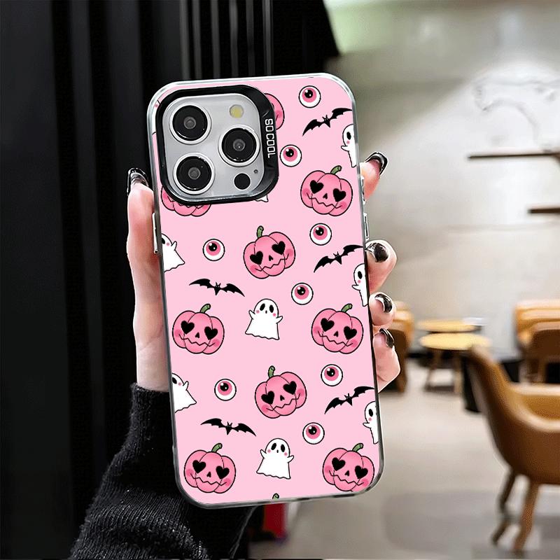 Розовый Стиль Череп Ведьма Ударопрочный Чехол для Телефона для iPhone 17 Air 16 16E 15 Pro Max 14 Plus 13 Mini 12 Задняя Крышка Противоударный Fundas