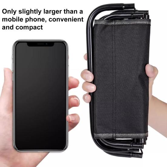 Outdoor Folding Stool with Storage Bag Portable Lightweight Heavy Duty Camping Backpacking Travel Beach Picnic Fishing Collapsible Chair Seat